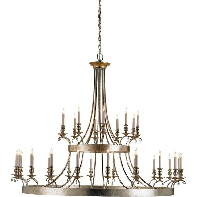 Currey & Company 9582 Lodestar 30 Light 65 inch Granello Silver Leaf/Antique Chandelier Ceiling Light