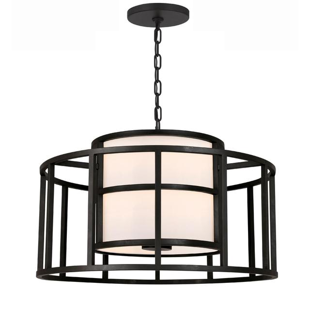 Crystorama 9595-MK Hulton 5 Light 25 inch Matte Black Chandelier Ceiling Light, Brian Patrick Flynn