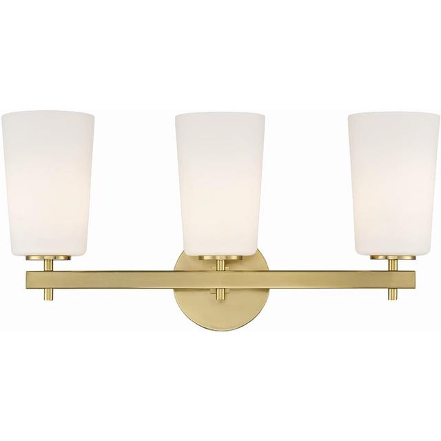 Crystorama COL-103-AG Colton 3 Light 23.25 inch Aged Brass Bathroom Vanity Light Wall Light