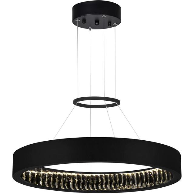 Lighting New York 1040P26-101 CWI Lighting Rosalina LED 26 inch Matte Black Down Chandelier Ceiling Light 1040P26-101 - Open Box