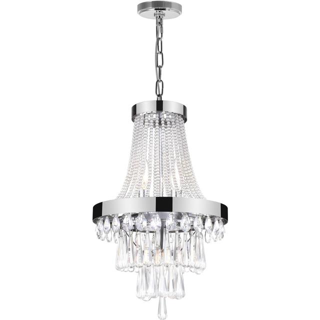 CWI Lighting 5078P12C Vast 3 Light 12 inch Chrome Chandelier Ceiling Light