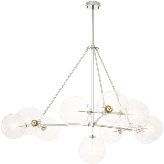 Eichholtz 112073UL Bermude 10 Light 55.12 inch Nickel Chandelier Ceiling Light