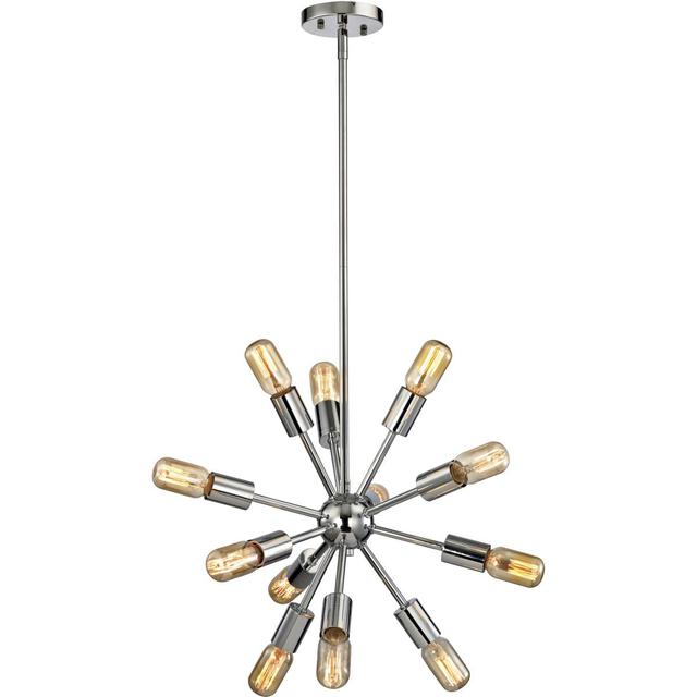 Lighting New York 46233/12 ELK Delphine 12 Light 16 inch Polished Chrome Chandelier Ceiling Light 46233/12 - Open Box