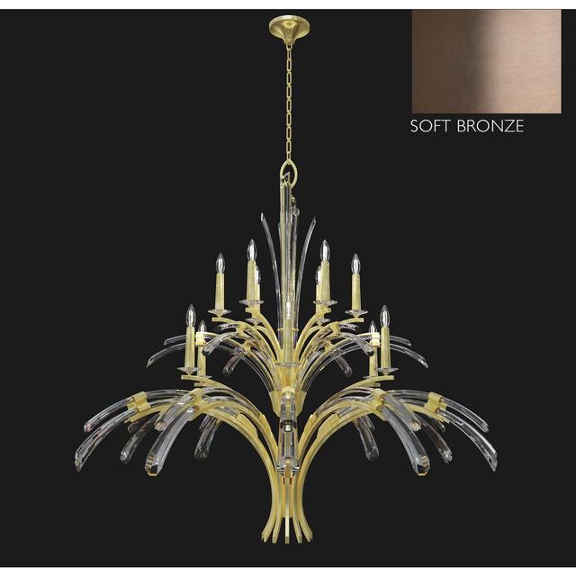 Lighting New York 782040-3ST Fine Art Trevi 12 Light 56 inch Soft Bronze Chandelier Ceiling Light 782040-3ST - Open Box