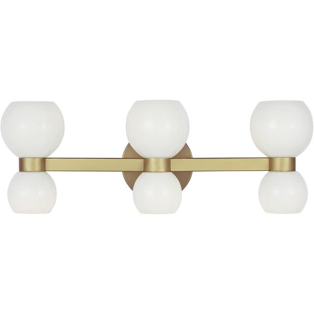 Visual Comfort Studio Collection KSV1006BBSMG kate spade new york Londyn 6 Light 22.63 inch Burnished Brass Vanity Light Wall Light