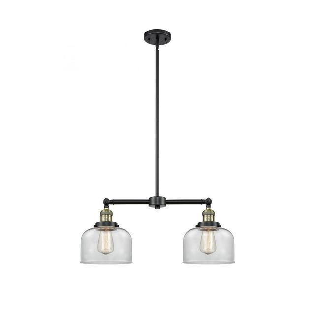 Innovations Lighting 209-BAB-G72-LED Franklin Restoration Large Bell LED 21 inch Black Antique Brass Chandelier Ceiling Light in Clear Glass, Franklin