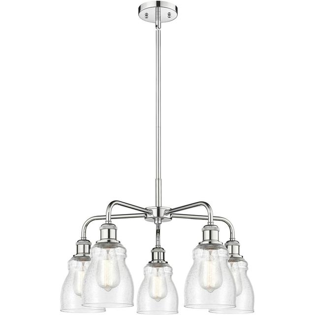 Innovations Lighting 516-5CR-PC-G394 Ellery 5 Light 22.75 inch Polished Chrome Chandelier Ceiling Light in Seedy