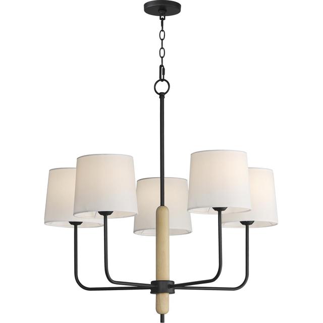 Maxim Lighting 11865OFNWD Bozeman 5 Light 28.75 inch Natural Wood Single-Tier Chandelier Ceiling Light