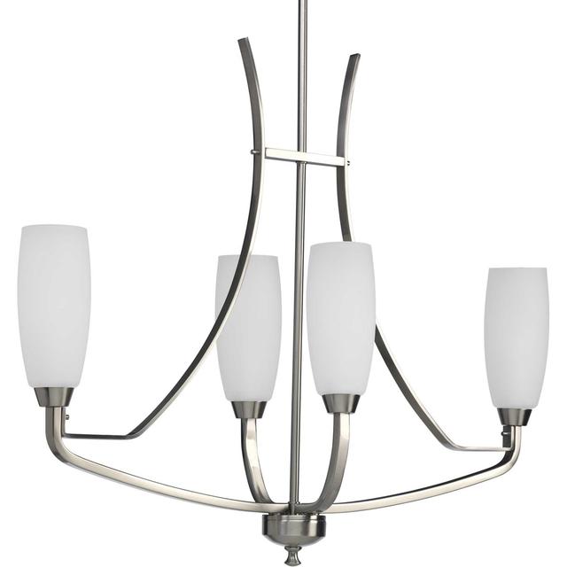 Progress P4435-09 Wisten 4 Light 13 inch Brushed Nickel Chandelier Ceiling Light