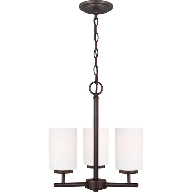 Generation Lighting 31160-710 Oslo 3 Light 15 inch Bronze Chandelier Ceiling Light