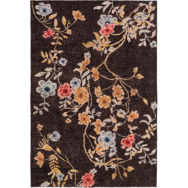 Surya LIA1000-913 Linnea 156 X 108 inch Brown and Blue Area Rug, Recycled Silk and Cotton