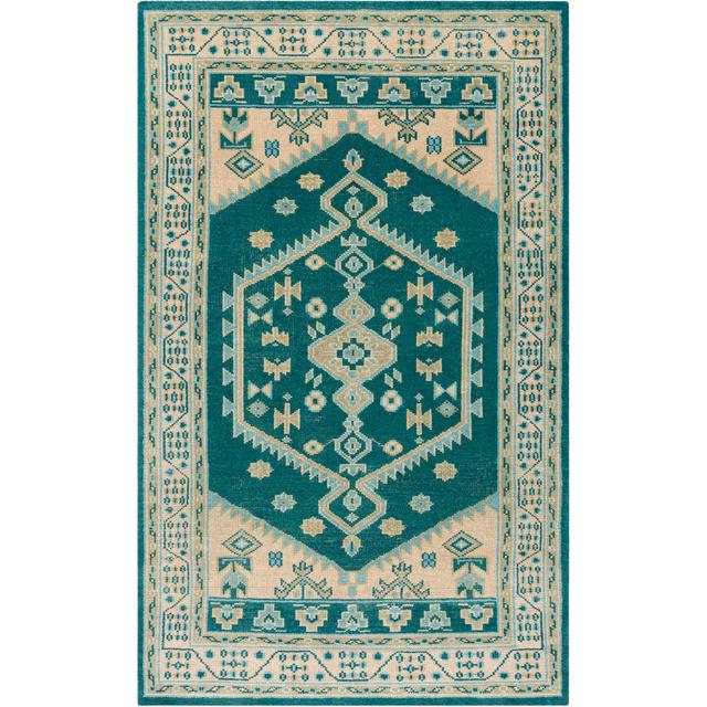 Surya MSL2301-576 Milas 90 X 60 inch Teal Rug in 5 x 8, Rectangle