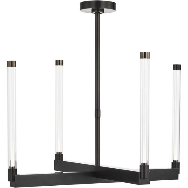 Visual Comfort Modern Collection 700PHB24BZ-LED927 Kelly Wearstler Phobos LED Dark Bronze Chandelier Ceiling Light, Integrated LED