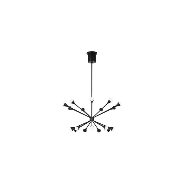 Visual Comfort Modern Collection 700LDY18B-LED930 Sean Lavin Lody LED 32 inch Matte Black Chandelier Ceiling Light, Integrated LED