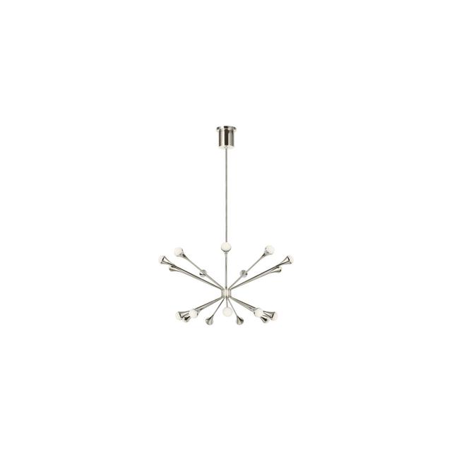 Visual Comfort Modern Collection 700LDY18N-LED930 Sean Lavin Lody LED 32 inch Polished Nickel Chandelier Ceiling Light, Integrated LED