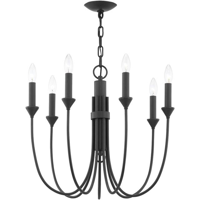 Troy Lighting F1007-FOR Cate 7 Light 22 inch Forged Iron Chandelier Ceiling Light in Forged Bronze