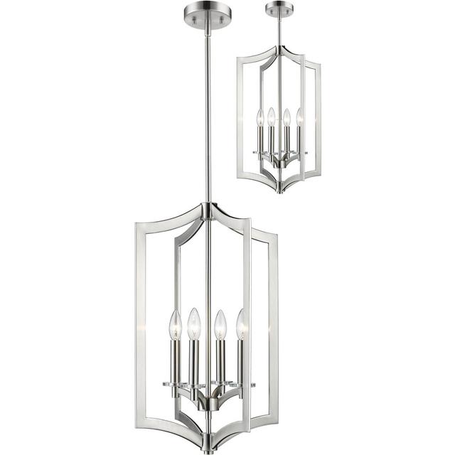 Z-Lite 6008-4BN Zander 4 Light 14.8 inch Brushed Nickel Chandelier Ceiling Light