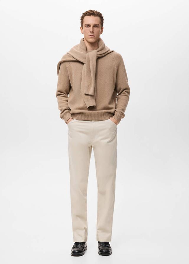 MANGO MAN - Regular-fit cotton trousers sand - 31