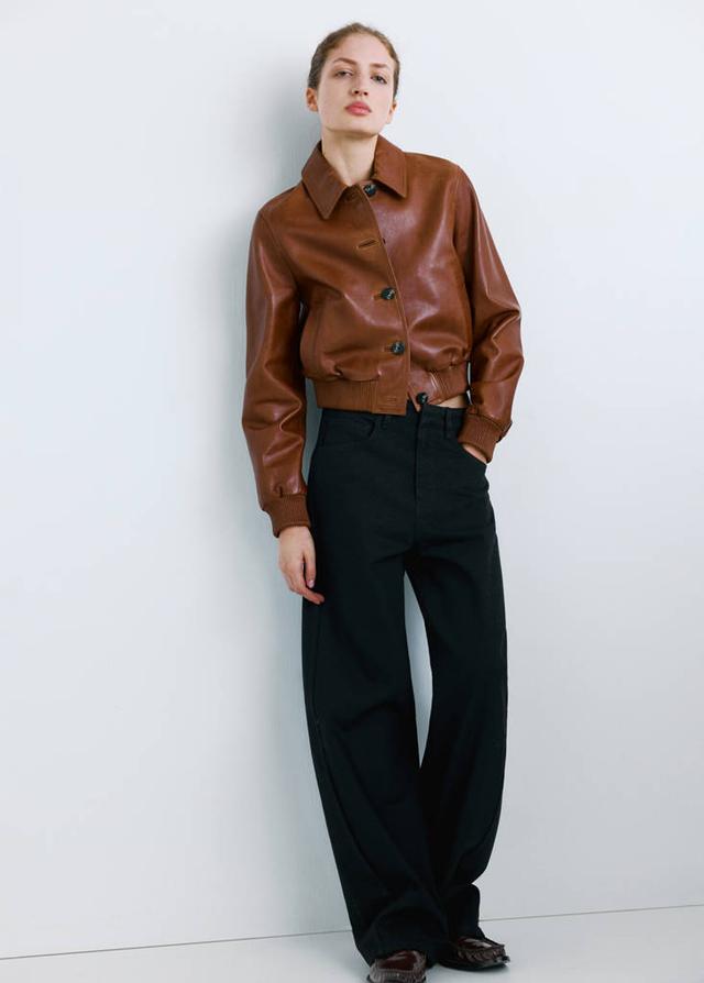 MANGO - Mid-rise balloon jeans black denim - 8