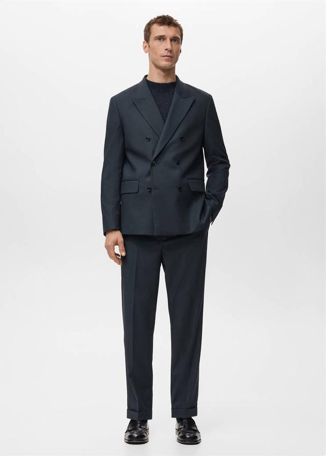 MANGO MAN - Boston regular-fit suit trousers navy - 29