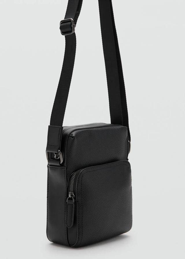 MANGO MAN - Patent faux-leather shoulder bag black - One size