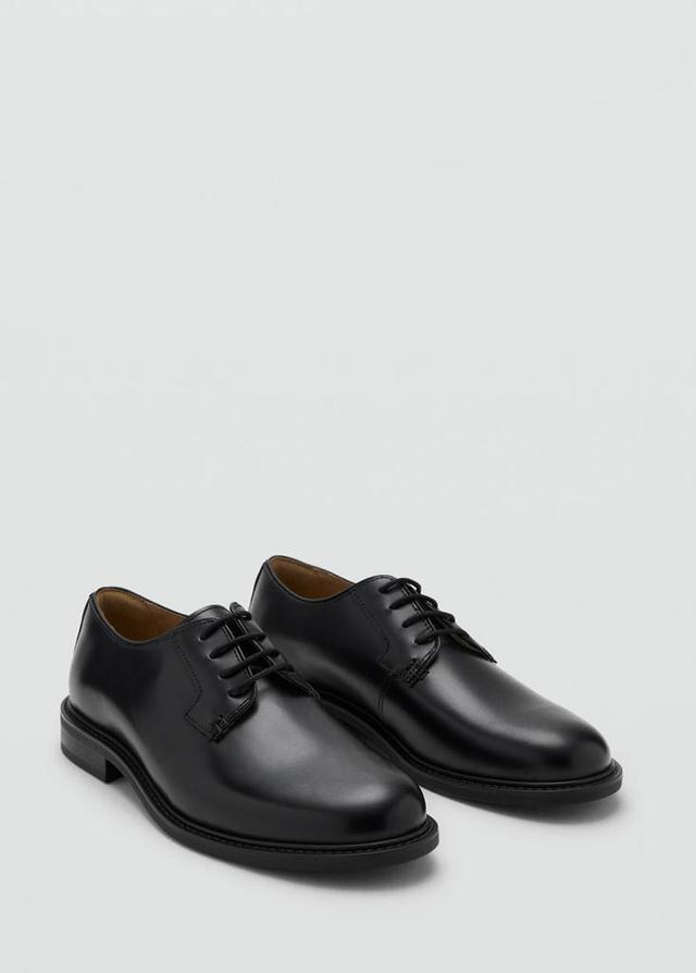 MANGO MAN - Leather suit shoes black - 7Â½