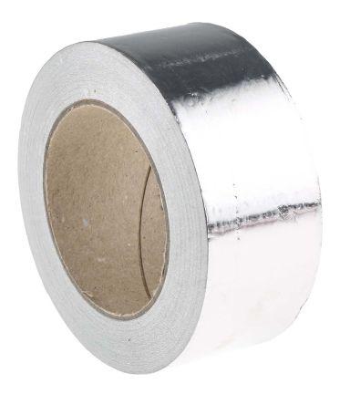 RS PRO Aluminium Tape 0.07mm, W.50mm, L.45m