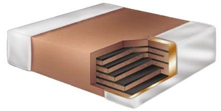 KEMET 12pF Multilayer Ceramic Capacitor MLCC, 50V dc V, ±5%, SMD