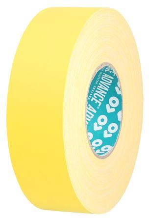 Advance Tapes AT160 Cloth Tape, 50m x 15mm, Yellow, Matt Finish