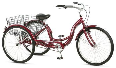 Schwinn 26 in. Meridian Adult Tricycle, Single Speed, Black Cherry