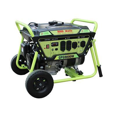 Green-Power America 8,000/6,500-Watt Gasoline Powered Portable Generator, Recoil Start, 420cc LCT OVH 15 HP Engine