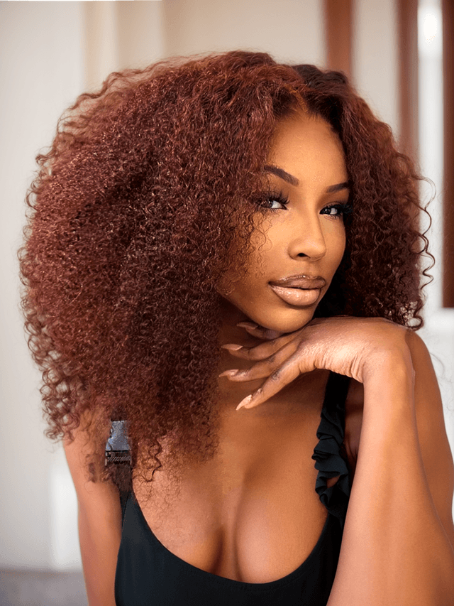 Reddish Brown/Blonde Hihglight/ 99j Pre Plucked Pre Cut Transparent Lace Put On And Go Wig Bleached Knots