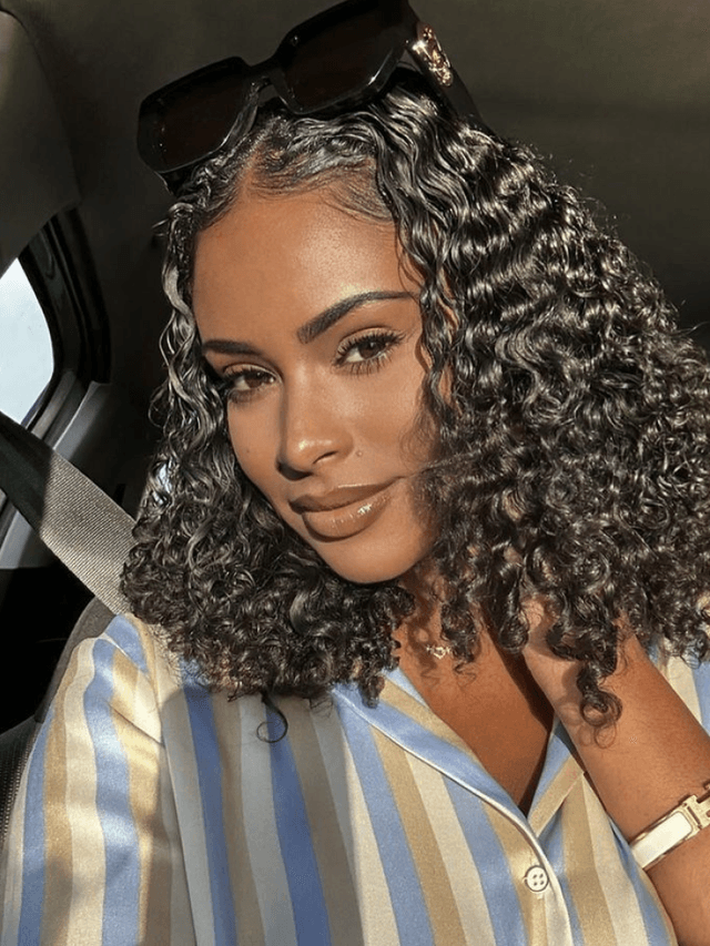 UNice 13x4 Lace Frontal Short Bob Wig Water Wave Human Hair