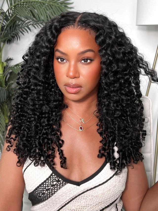 [Ship within 24H]UNice Bye-Bye Knots 7x5 Lace Pre-Everything Curly Texture Premium Hair Drawstring Wig With Finger Coil Ends