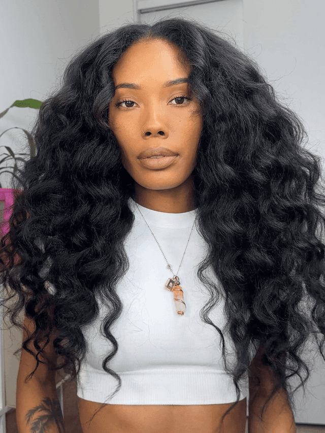 [Down To $89] UNice InvisiBlend™ V part Kinky Straight Natural Black Wig Protect Your Natural Hair