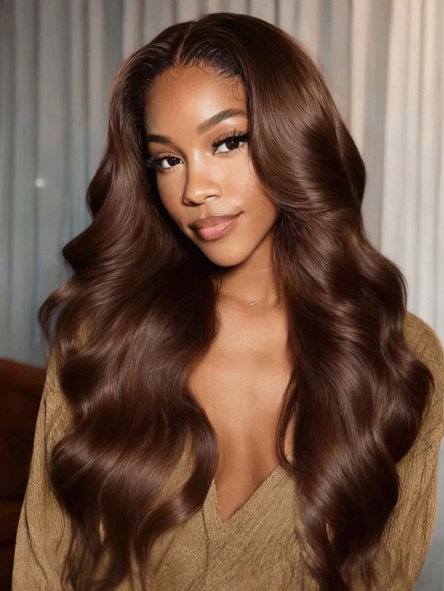[Hot Color] UNice Auburn Brown 13x4 Pre-Everything™ Lace Frontal Loose Wave 100% Human Hair Drawstring Wig & Face Framing Layers