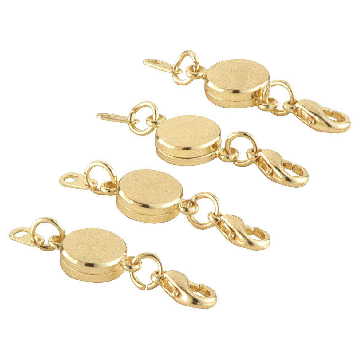 Locking Magnetic Clasps Set of 4-Goldtone