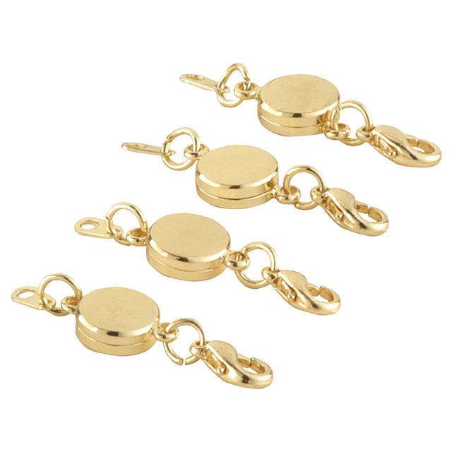 Locking Magnetic Clasps Set of 4-Goldtone