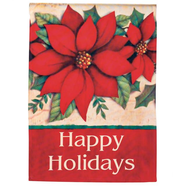 Poinsettia Garden Flag