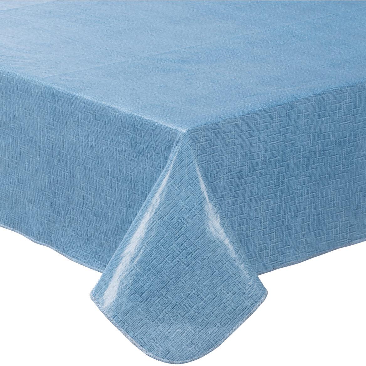 Illusion Weave Vinyl Table Cover by HSK-Blue-60" x 90" Oblong