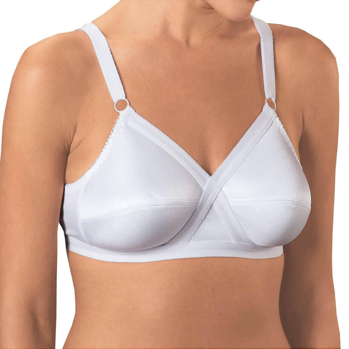 Easy Comforts Style™ Cross and Shape Bra Set of 2-White-36C