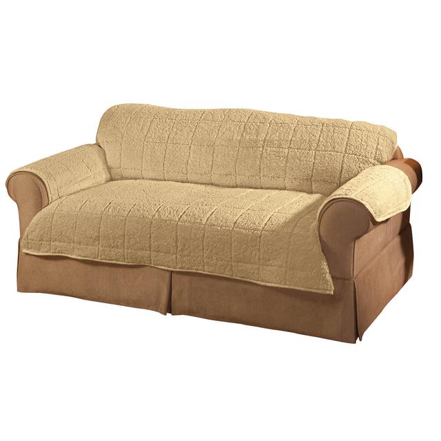 Parker Water-Resistant Sherpa Sofa Cover by OakRidge™-Camel