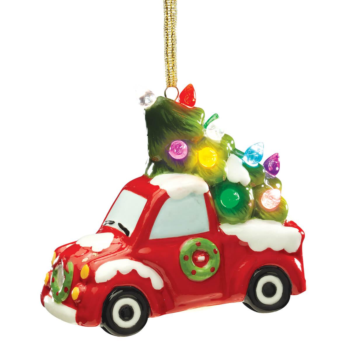 Lighted Red Truck Ornament