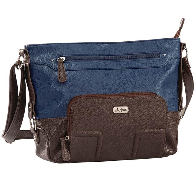 B.Amici™ Serena RFID Pebble Bucket Bag-Olive/Tan