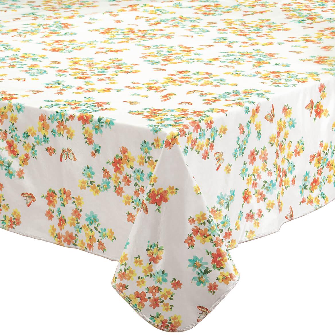 Butterfly Bliss Vinyl Tablecover by Chef's Pride-60" x 90" Oblong