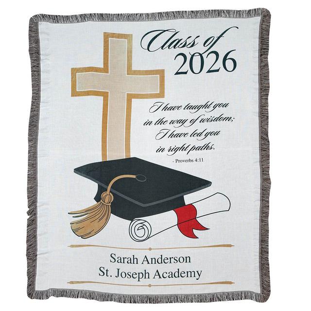 Personalized Religious Graduation Throw 50 x 60
