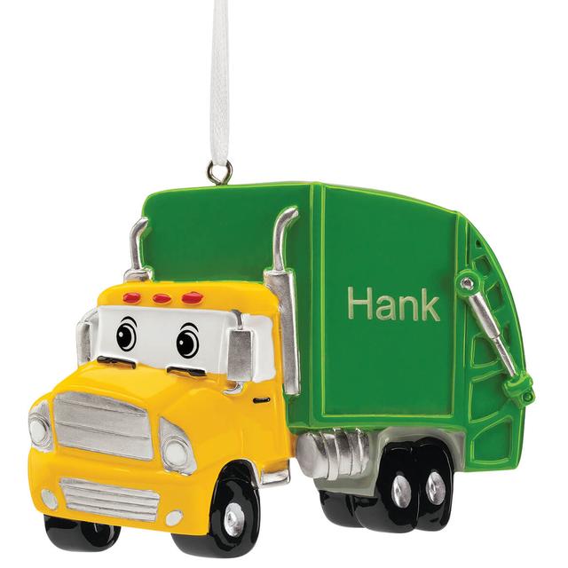 Personalized Garbage Truck Ornament
