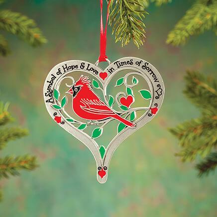 Pewter Cardinal Memorial Ornament