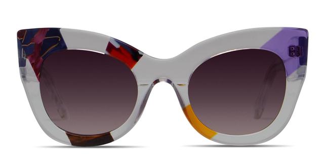 Amelia E. Nicole Orange/Red/Clear/Purple