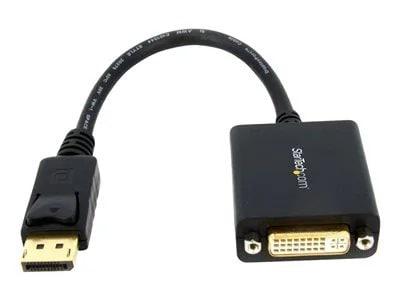 StarTech.com DisplayPort to DVI Adapter - DisplayPort to DVI-D Adapter Video Converter 1080p - DP 1.2 to DVI Monitor/Display Cable Adapter Dongle - DP to DVI Adapter - Latching DP Connector